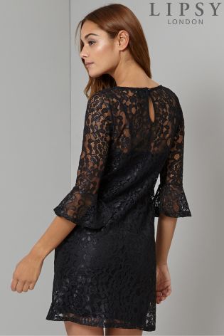 Lipsy Bell Sleeve Lace Dress